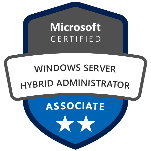 Windows Server Hybrid Administrator badge